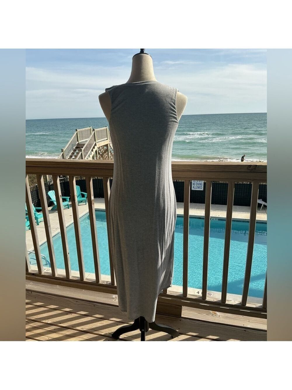 Soma Light Gray Midi Dress - Picture 6 of 10